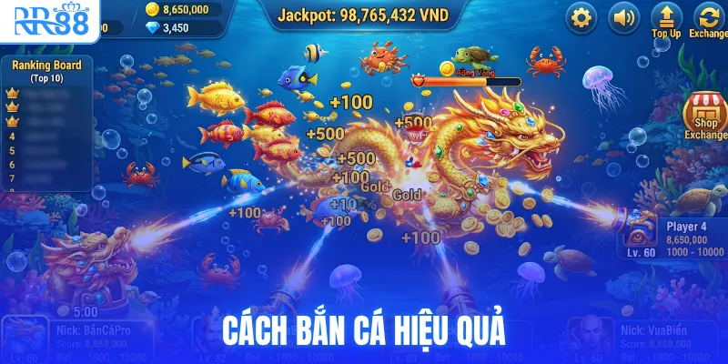 Bắn Cá Rồng Vàng RR88 - Game Săn Boss Đổi Thưởng Tỷ Đồng 4 Cách bắn cá rồng vàng hiệu quả
